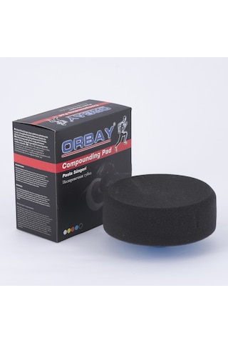 Orbay Aplikatörlü Polisaj Pasta Cila Süngeri Siyah 150mm Yumuşak