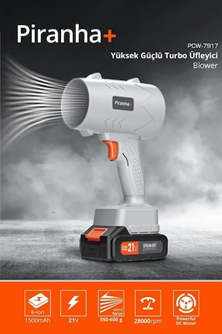 Piranha PCW-7917 21V 300W Şarjlı Turbo Üfleyici