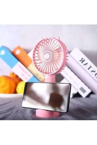 Usb Mini Taşınabilir Fan Açık Mini Yaratıcı Masaüstü Ofis Sessiz Şarj Açık Seyahat Için Taşınabilir El Fanı Pwuosj Pembe