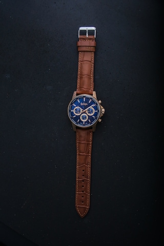 Hakiki Deri 22mm Akıllı Pimli Saat Kordonu Kahverengi - Siyah