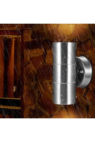 Maxled Gu10 Duylu Saten Çift Yönlü Silindir Bahçe Aplik Mx-2072 Diğer