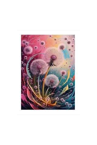 Karahindiba Şeytan Tüyü Art Mdf Tablo 35cm X50cm