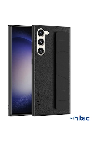 Schitec Samsung Galaxy S24 Uyumlu Premium Case Parmak Askılı Telefon Kılıfı Siyah