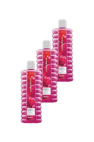 Avon Raspberry Delight Frambuaz Ve Frenk Üzümü Kokulu Banyo Köpüğü 3 x 500 ML