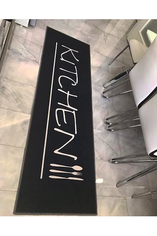 Kitchen Tezgah Önü Soğuk Geçirmez Kaymaz Taban Mutfak Halısı Düz (326584877)