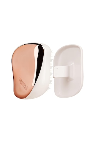 Tangle Teezer Compact Styler Rose Gold Ivory Kapaklı Saç Fırçası - Seyahat Ve Çanta Boy Tarak