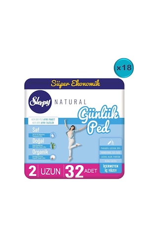 Sleepy Natural Günlük Ped Uzun 576 Adet Süper Ekonomik