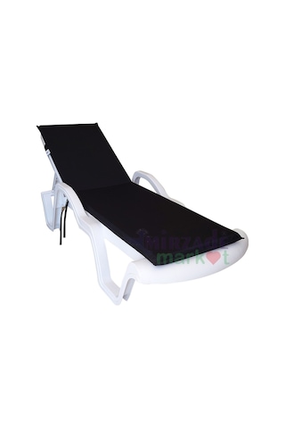 Mirzademarket Şezlong Minderi Standart Su Geçirmez Malzeme-Siyah