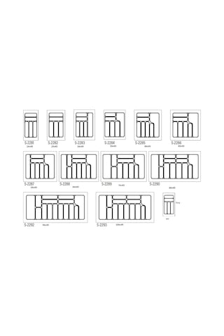 Starax Çekmece İçi Kaşıklık Antrasit En 49 CM Derinlik 49 CM