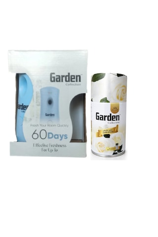 Garden Oda Kokusu Hava Temizleyici Otomatik Makine+ Beyaz Gül Kır Bahçesi Oda Spreyi 260 Ml Beyaz Gül