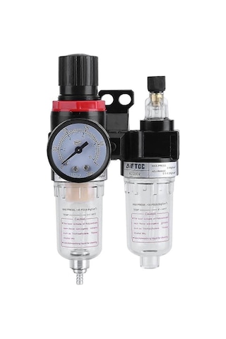 1/4" Hava Kompresörü Filtresi Su Basınç Regülatörü Basınç Tahliye Vanası