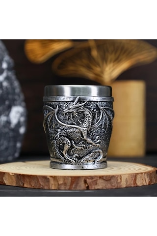 Willowhaven Ejderha Bardağı 60ml Paslanmaz Çelik Ortaçağ Şövalye Kupa Hediyelik