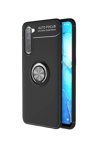 Oppo A91 Kilif Yüzüklü Tam Korumali Silikon Kapak 552916526