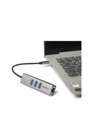 Dark Dk-ac-u31x3gl Gigabit Type-c Ethernet Ve 3xusb 3.0 Hub Çoklayıcı Adaptör