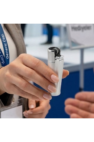 Bk Kurumsal Firma İsimli Silver Clipper Çakmak 10 Adet Metal Gövdeli Hediye Kutulu Gümüş