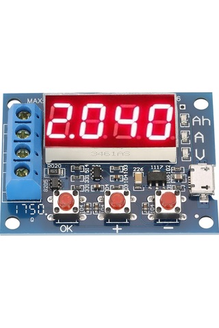 Lemestar 1.2-12v Pil Kapasite Test Cihazı, Dış Yükle Discharge Tipi, 18650 Destekli, Gerçek Zamanlı Voltaj-akım Gösterimi, Mikro Usb Beslemeli Ana Kart + 2 Adet 5w7.5r Direnc