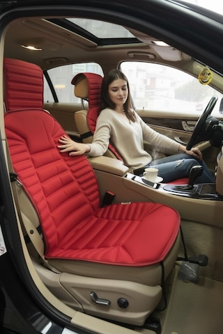 Renault Clio 4 Kırmızı Koltuk Kılıf Koruyucu Minderi Ön 2li Minder Ortopedik Lüks