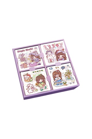 100pcs Sevimli Desen El Kitabı Etiketleri Çizgi Film Tatil Diy Telefon Dizüstü Bilgisayar Araba Dizüstü Bilgisayar Bagajı Kaykay Grafti Çıkartmaları E