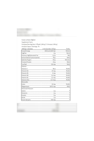Xxl Mass Gainer Yüksek Protein Ve Amino Asit Destekli Karbonhidrat 4000 Gr Shaker Hediyeli Aromalı