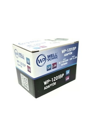 Wellpower Dc 12Volt 1.5Amper Adaptör 5.5X2.5Mm Jak Fişli