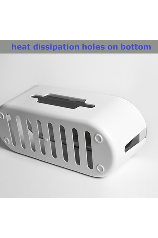 Shineyee Abs Malzeme Kabloları Düzenleyici Kutusu, Priz Ve Şarj Kablolarını Gizle, Ev Ofis Masaüstü Temizliği, Isı Dağıtımı Delikleri, Gri-krem