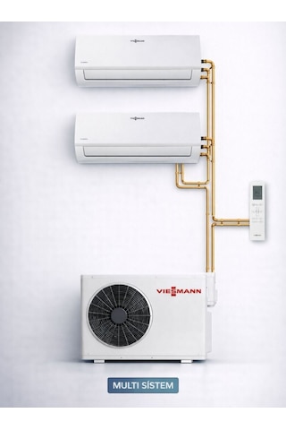 Viessmann OFAA100MFA053 18000 Btu 1 Dış + 2 İç Ünite 9000 + 12000 Btu Multi Split Inverter Klima