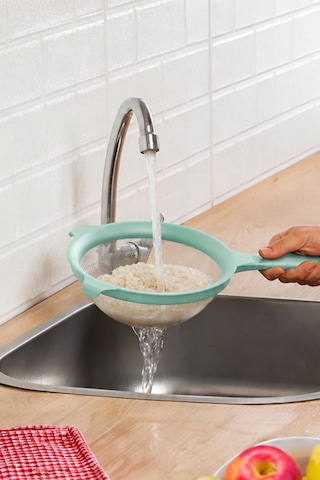 Porsima L-00948 3'lü İnce Gözenekli Tel Süzgeç Seti 350 Ml + 650 Ml + 1000 Ml Turkuaz / Su Yeşili