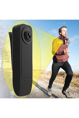 Gajeena Siyah Outdoor Bisiklet Kamera - 1080p Geniş Açı Kaydedici, Fotoğraf-video-kayıt, Sırt Klembi, Dahili Batarya