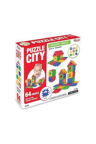 Dede Puzzle City 64 Parça 5 Adet