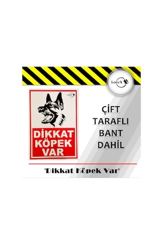 Lorex Lr-Is3903 Dikkat Köpek Var Pvc Uyarı Ikaz Levhası