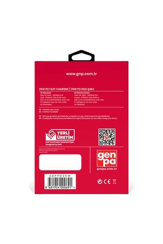 GNP 25 W PD Başlık Hızlı Şarj Adaptörü