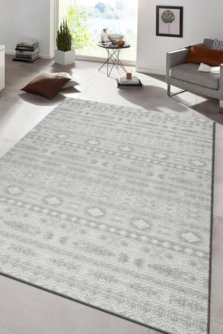 Badelya Home Gri İskandinav Modern Tasarım Sisal Bukle Özel Ölçü Salon Oturma Odası Koridor Mutfak Halısı Yolluk