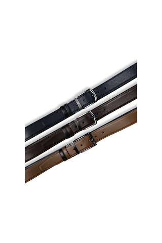 Mft Leather Hakiki Deri Erkek Kemer Çift Taraflı, 3,5cm, Siyah-fındık 2367 Siyah - Fındık