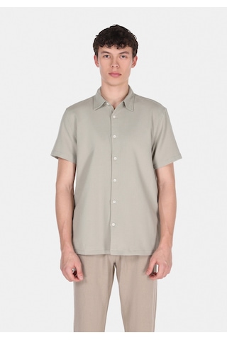 Colin's Colins Regular Fit Shirt Neck Düz Erkek Yeşil Kısa Kol Gömlek Cl1077227 Q1.v1 Sag Sage