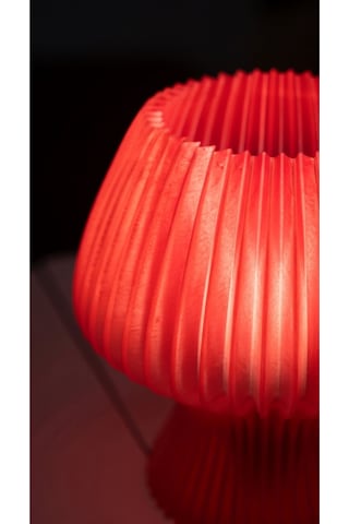 Akordeon Tasarım Masa Lambası - 3d Pleated Doku Dekoratif Gece Lambası Modern Ev Hediyesi Aydınlatma Kırmızı