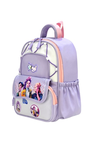 K-pop Baskılı Lüx Anaokulu Çantası Mor
