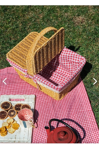Sepetçibaba Adelya - Piknik Sepeti Plastik Hasır Görüümlü - Frs20