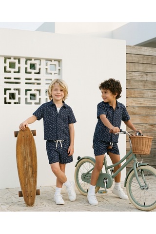 Baby Lory Kids Store Dokuma Gömlekli Takım Lacivert
