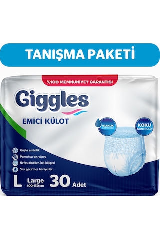 Giggless Yetişkin Emici Külot Hasta Bezi L 30'lu