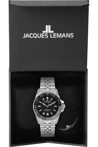 Jacques Lemans 1-2205h Lıverpool Dıver Erkek Kol Saati Gümüş - Siyah