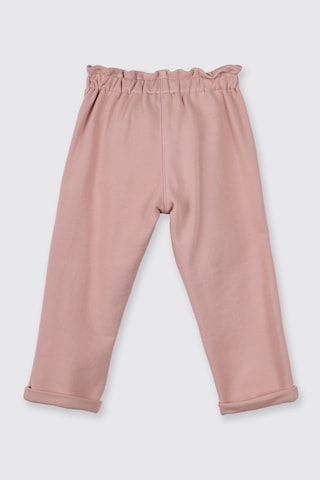 Panço Kız Çocuk Örme Pantolon Pembe
