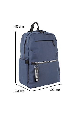 Lacivert Okul Sırt Çantası Ortaokul Lise Geniş İç Hacim Su Geçirmez Kumaş Yandan Cepli Lacivert