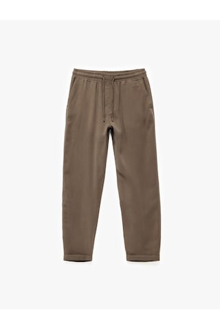 Koton Viskon Cep Detaylı Rayon Tapered Beli Bağcıklı Yazlık Pantolon Kahverengi 5sam40010hw Kahve