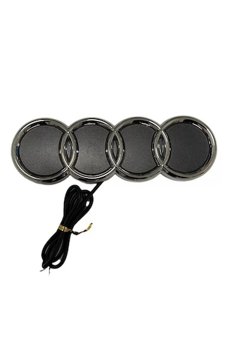 Audi 4d Işıklı Logo 18 5.8 Cm Beyaz Arma Logo Car Aksesuar Audi Illuminated Vehicle Logo Arma 4db