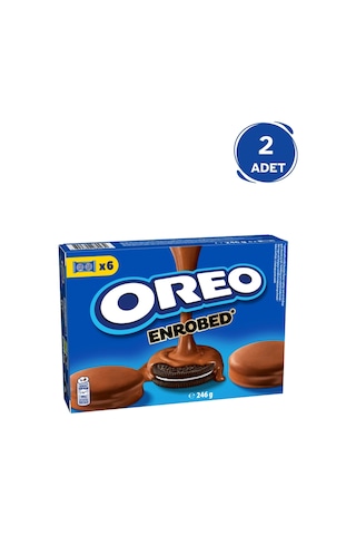 Oreo Sütlü Çikolata Kaplamalı Vanilyalı Bisküvi 2 x 246 G