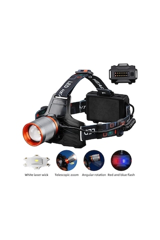 Bedotech Bd-8 13w Tg + Smd Led Alüminyum Alaşımlı Zoomlu Type-c Şarjlı Kafa Feneri Çok Renkli