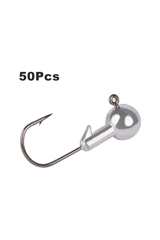 Jeehugo 1g Ağırlıkta Kurşun Uçlu Jig Hook - Yumuşak Yem İçin Olta Aksesuarı 50 Adet