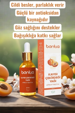 Kayısı Çekirdeği Yağı 20 Ml Cilt Bakımı Göz Altı Morlukları  Ve Saç Için Doğal Yağ 20 ML