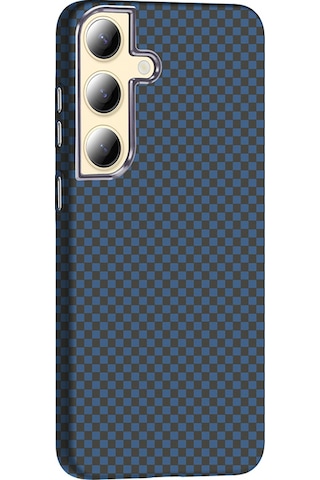 Galaxy Uyumlu S24 Plus Kılıf M-safe Şarj Özellikli Karbon Fiber Görünümlü Tchs Gros Kapak - Lacivert Lacivert