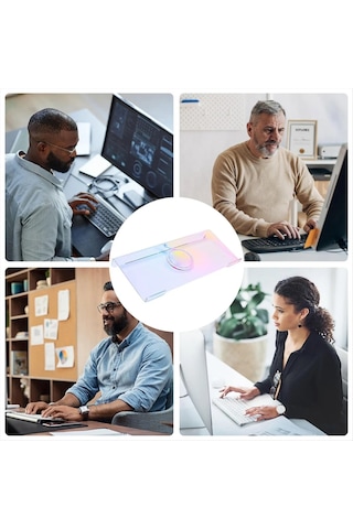 Leezsing Ergonomik 25 Derece Eğimli Akrilik Klavye Standı - Bilek Yorgunluğunu Azaltır